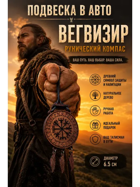 Подвеска в авто руны компас на зеркало