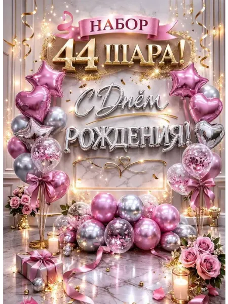 Шарики воздушные и аксессуары фотозона на день Рождения