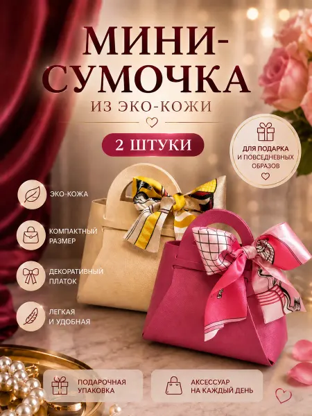 Подарочный конверт сумочка для денег оранжевый-желтый 2 шт