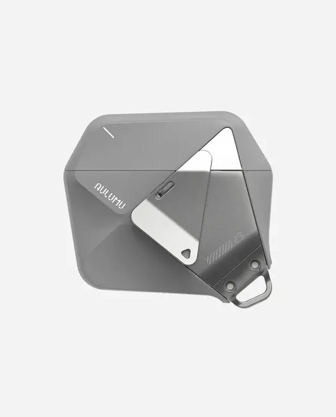 Чехол Aulumu A29 геометрической формы для AirPods 4, серый