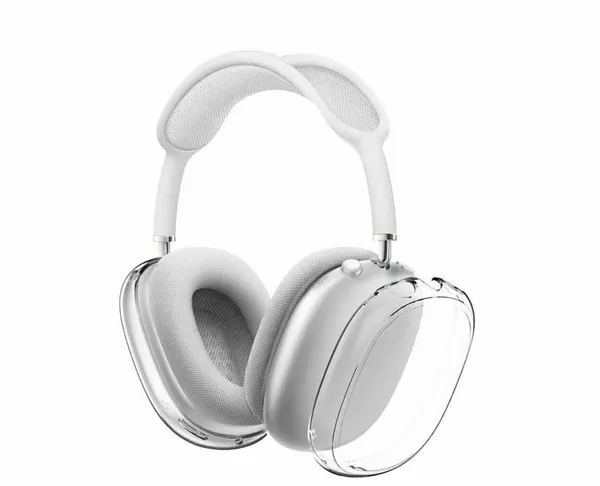 Чехлы накладки для AirPods Max силиконовые, прозрачные, ударопрочные, 2 шт.