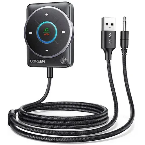 Автомобильный Bluetooth приемник UGREEN CM723 (35002) Car Bluetooth 5.3 Receiver Audio Adapter. Цвет: черный