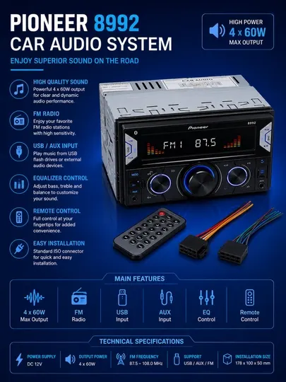 Автомобильная магнитола Pioneer 8992