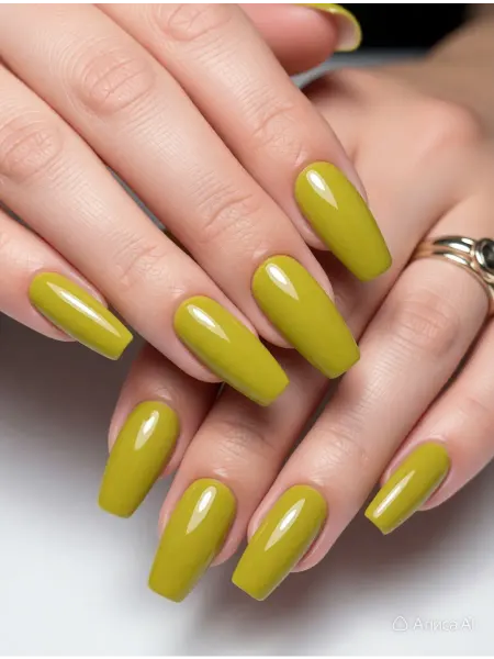 CRISTINANAILS Гель лак для ногтей горчичного цвета