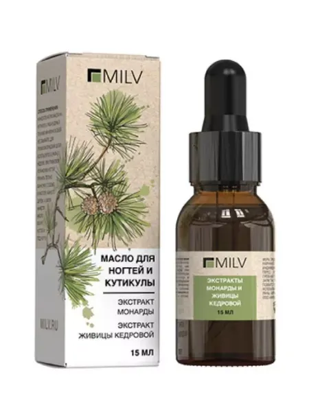 MILV Масло для кутикулы с живицей кедровой 15 мл
