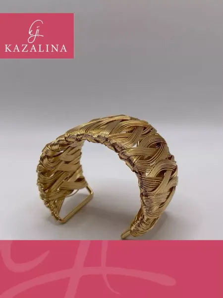 DAWU Браслет широкий косичка бижутерия