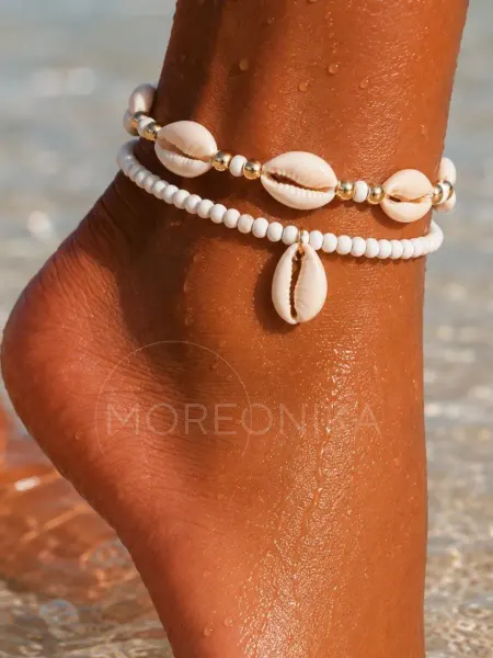 Moreonika Jewelry Браслет на ногу с ракушками