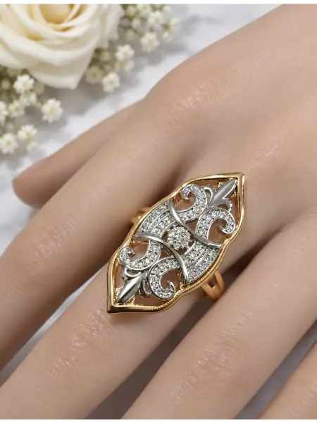 DIAMOND COLLECTION Кольцо бижутерия крупное