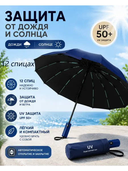 Ветрозащитный автоматический зонт