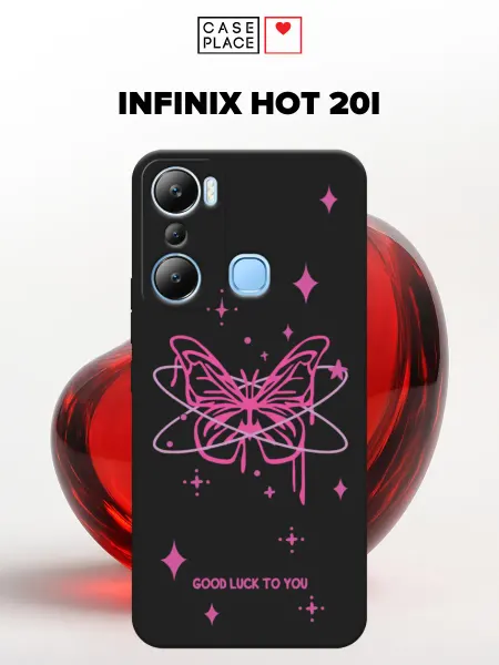 Infinix Матовый чехол на HOT 20i с бабочками