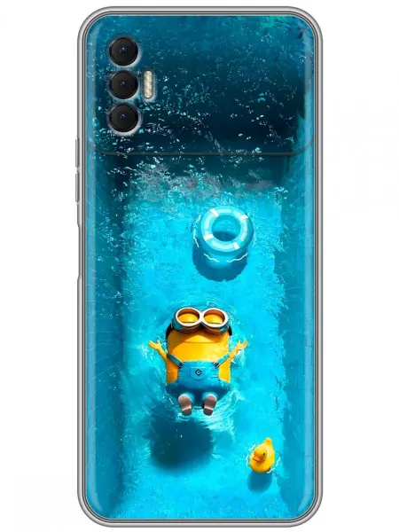 360skin Чехол на Tecno Spark 8P миньоны (для ребенка)