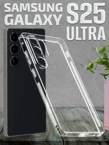 Samsung Чехол на S25 Ultra противоударный прозрачный