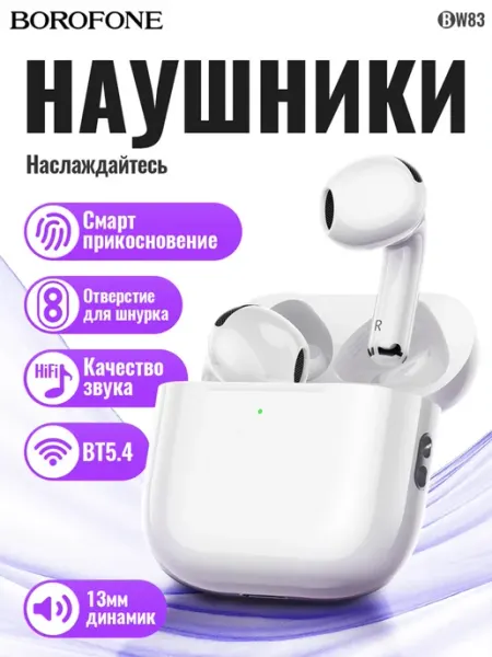 Borofone Беспроводные наушники BW83, TWS, до 4 ч