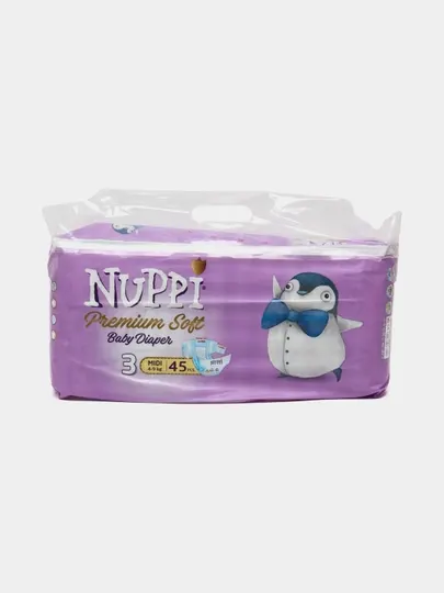 Детские подгузники NUPPI 3, 4-9 кг, 45 шт