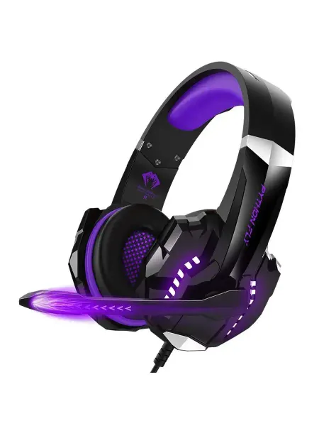 Наушники проводные G9000 PRO игровые фиолетовые