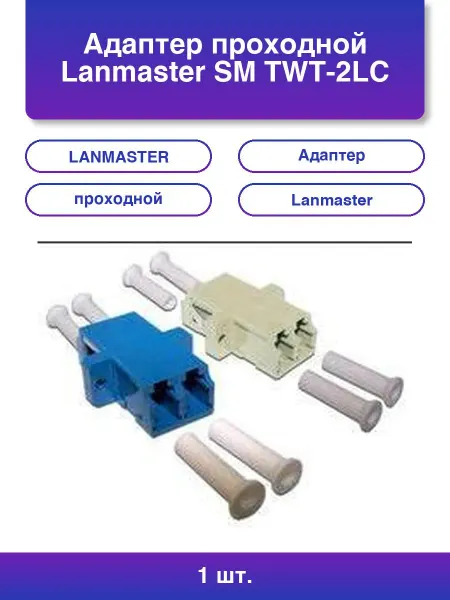 LANMASTER 1шт. Адаптер проходной Sm Twt-2lc s-am-sm Ld duplex Os1 os2