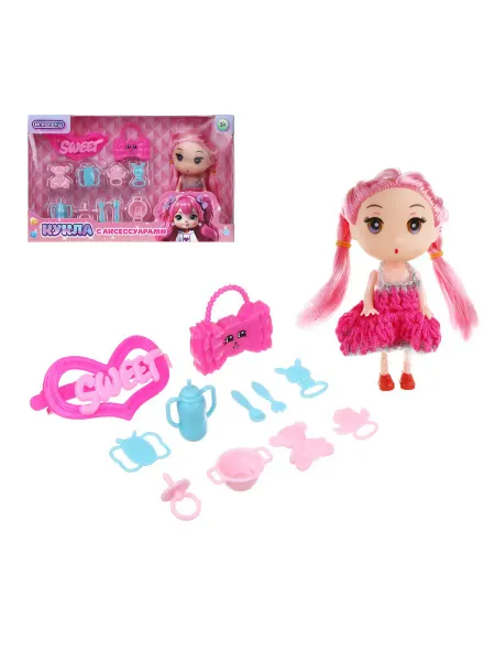 ИГРОЛЕНД Игрушка Кукла с аксессуарами 3 дизайна в ассортименте