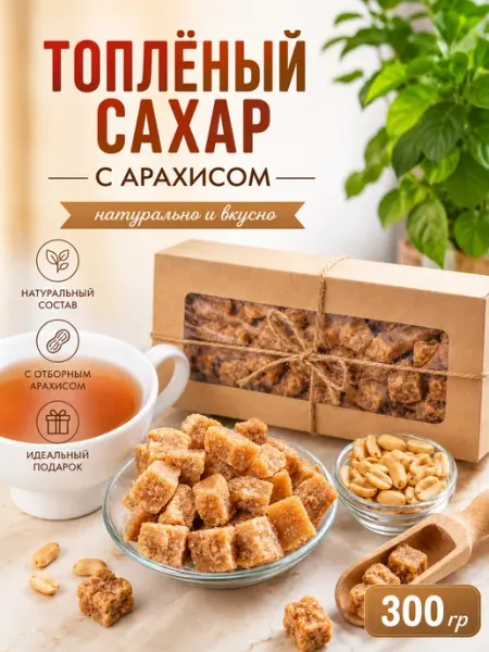 Сахар вареный на молоке с арахисом