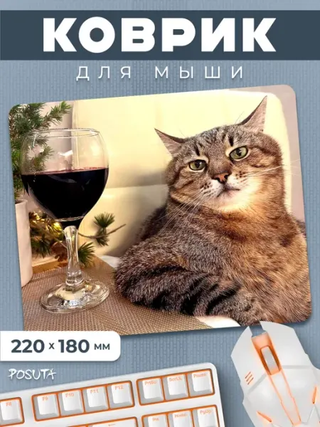 Posuta Игровой коврик для мышки маленький Кот мемы