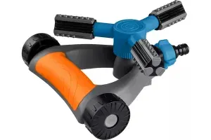 Круговой распылитель GRINDA RR-Pro, 3 профессиональных сопла, на подставке с колёсиками, ударопрочный пластик, PROLine (429317)