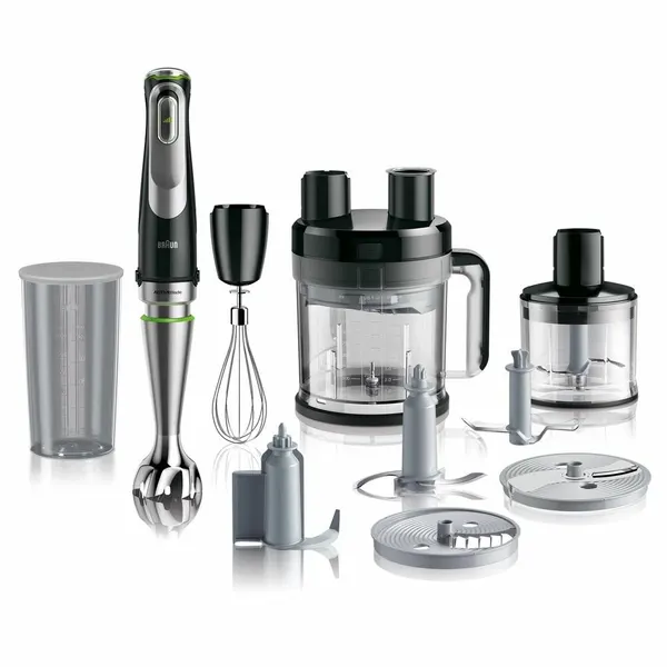 Погружной блендер Braun MQ9195, 1200Вт, с функцией комбайна, черный