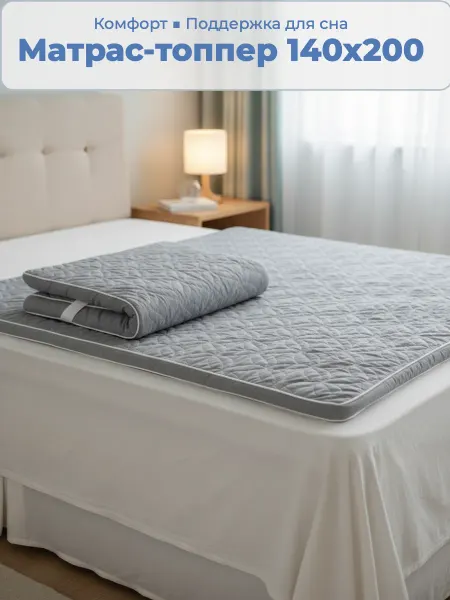 Матрас-топпер 140х200 4,5 см на диван и кровать