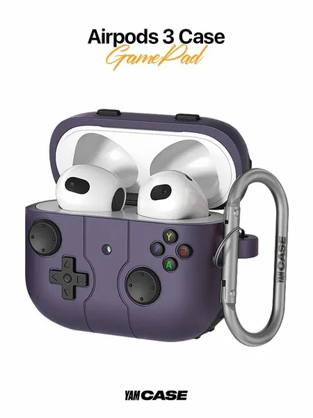 Чехол Yamcase для наушников AirPods 3, силиконовый, с карабином