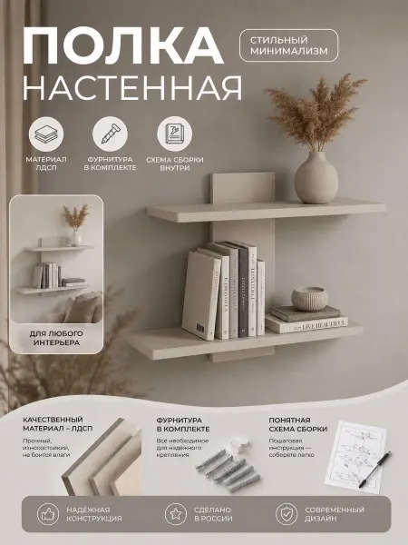 LeDeni полка настенная навесная