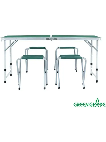 Green Glade Стол туристический складной со стульями M790-3 (зелёный)
