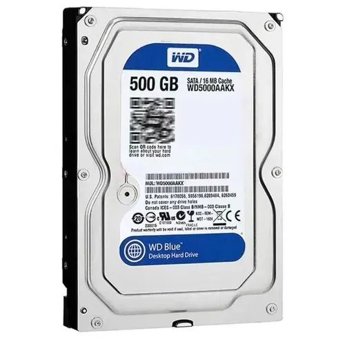 Western Digital 500 ГБ Внутренний жесткий диск WD5000AZRZ, 3.5", 7200 об/мин, SATA III 6 Гбит/с (5000AZLX-WD5000AZRZ)