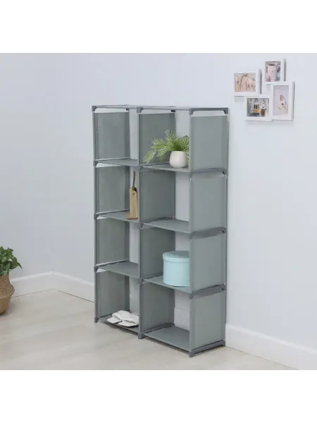 LaDо?m Многофункциональный стеллаж для хранения, серый, 85x26x125 с