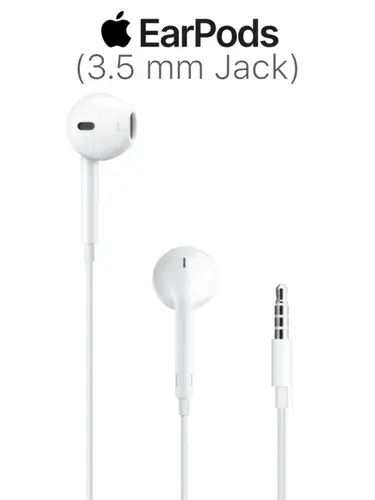 Наушники Apple EarPods с коннектором jack 3.5 мм, Apple EarPods with 3.5 мм headfonne plug Connector A1472