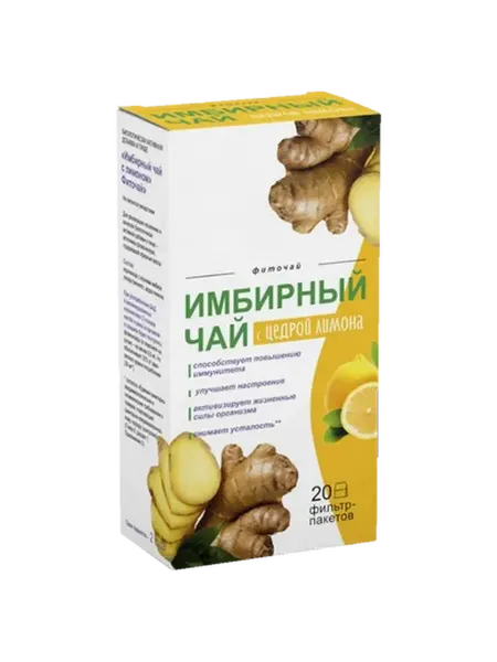 Фиточай Имбирный с Лимоном фильтр-пакеты 1 5г №20