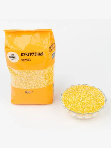 EcoMarket 8кг Крупа кукурузная 10 упаковок по 800гр