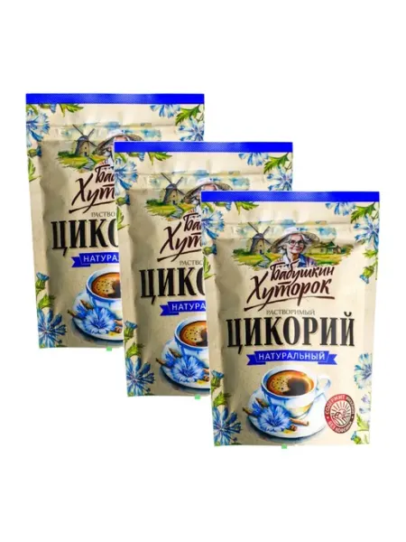 Бабушкин хуторок Цикорий растворимый Натуральный, 100 г, 3 уп