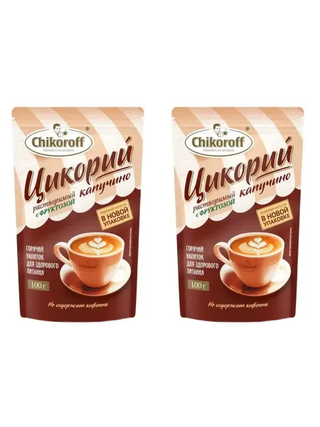 Новапродукт АГ Цикорий Chikoroff напиток капучино, 2 шт по 100 г