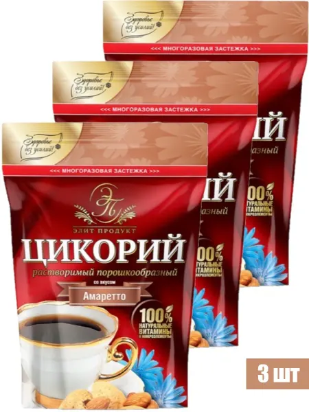 Элит продукт Цикорий растворимый со вкусом Амаретто, 100 г