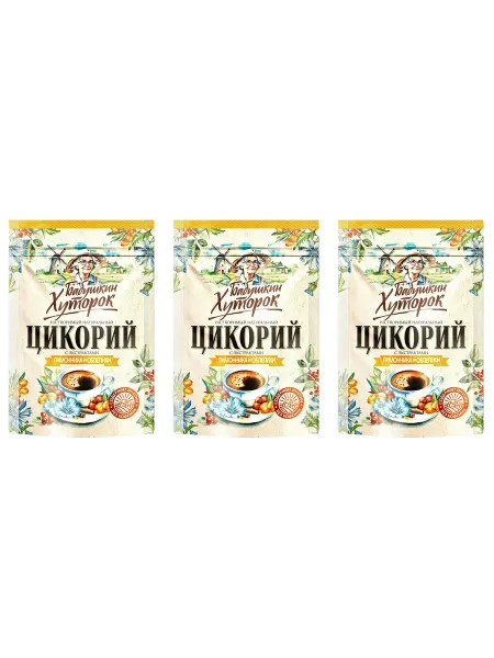 Бабушкин хуторок Цикорий растворимый Лимонник и Облепиха, 100 г, 3 шт
