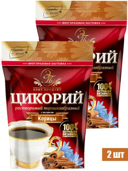 Элит продукт Цикорий растворимый с экстрактом корицы, 100 г
