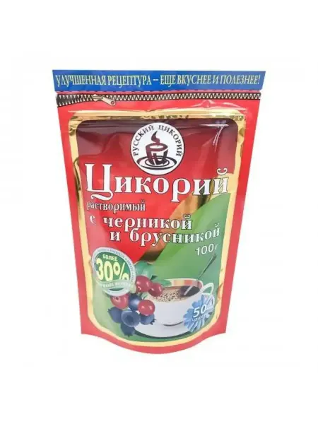 Russkiy Tsikoriy Цикорий растворимый с черникой и брусникой 100г