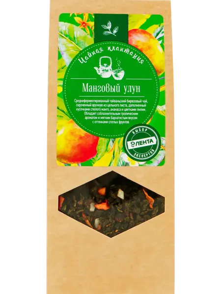 Чай зеленый ЧАЙНАЯ ПЛАНТАЦИЯ Улун манговый, листовой, 100г