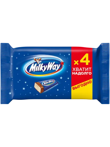 Milky Way Батончик шоколадный 4шт, 104г x 3 упаковки