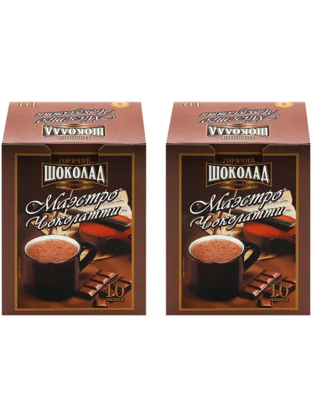 Маэстро чоколатти Горячий шоколад Классический Молочный, 10пак, 2уп