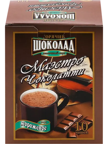 Горячий шоколад МАЭСТРО ЧОКОЛАТТИ Молочный мороженое, 10пак