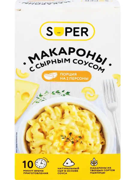 Super Макароны с сырным соусом, 143г