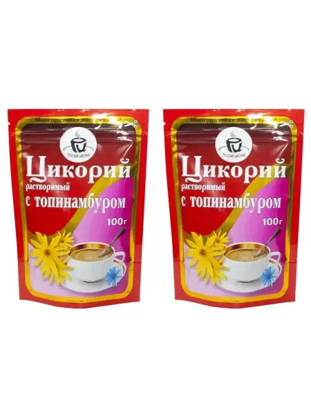 Русский цикорий Цикорий растворимый 100гр, 2 упаковки