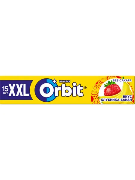 Жевательная резинка Orbit XXL клубника-банан 20.4г x 20 шт