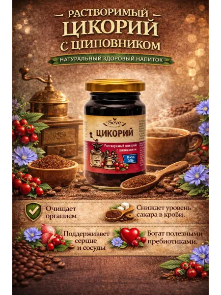 SEVE Цикорий жидкий с шиповником, 200 г