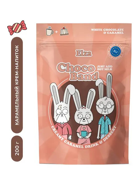 ELZA. Напиток-десерт "Choco Band Creamy Caramel" растворимый, 200г