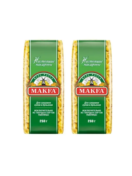 Makfa Макароны Ракушечки гладкие "Макфа", 250г*2шт
